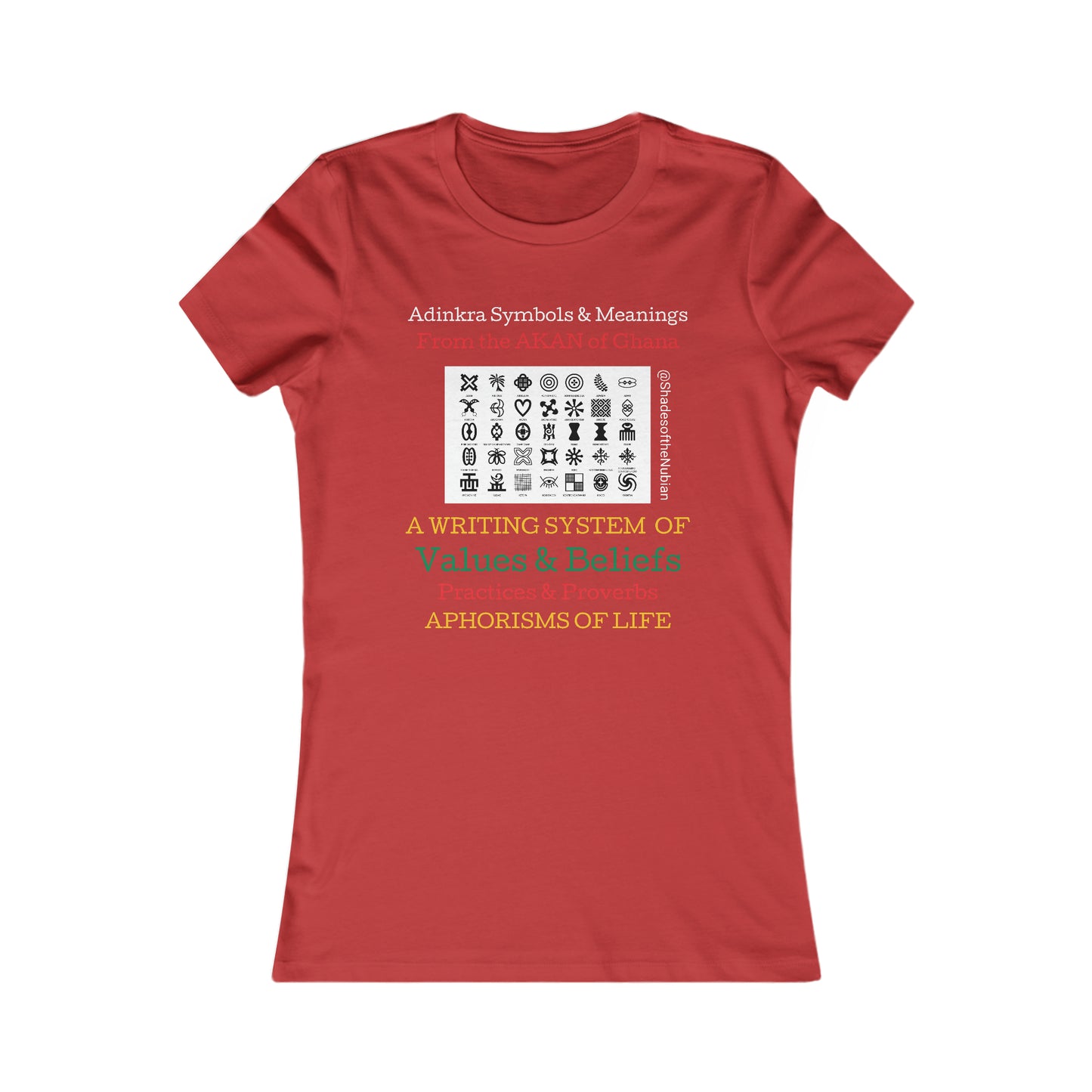 Women's Adinkra Tee, Black
