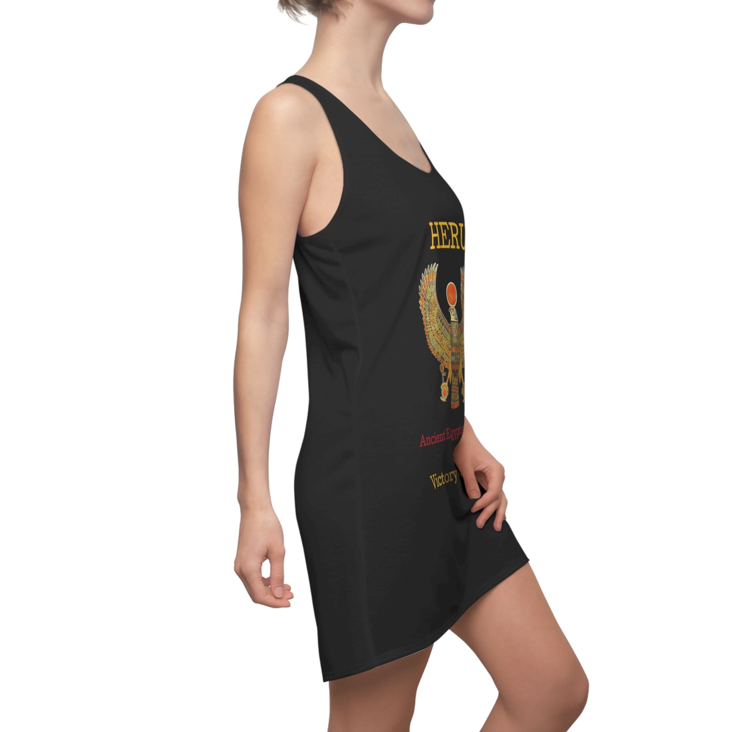 Heru Victory Racerback Dress, Black