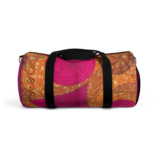 Pink & Orange Ankara Duffel Bag