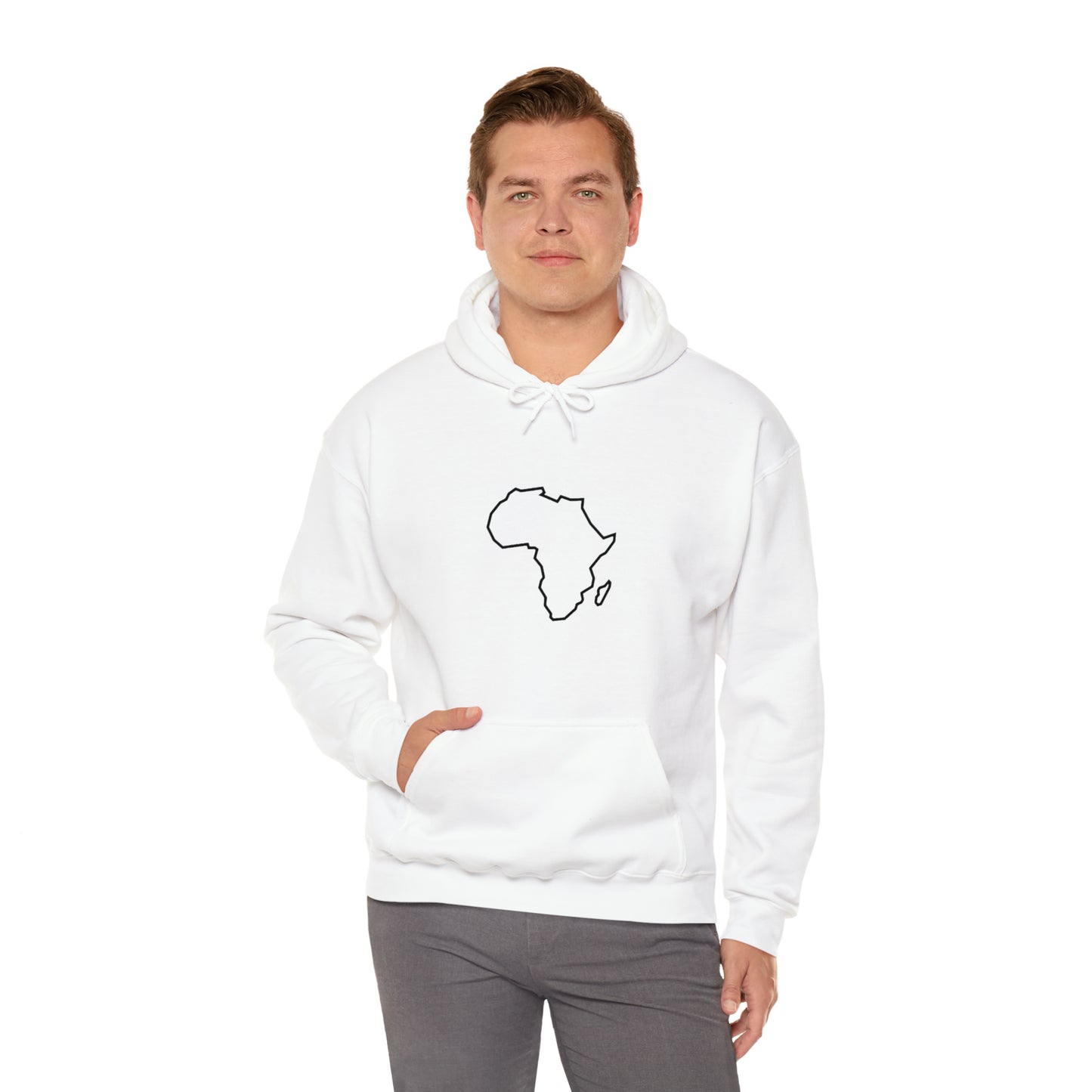 Unisex Alkebulan Heavyweight Hoodie, White