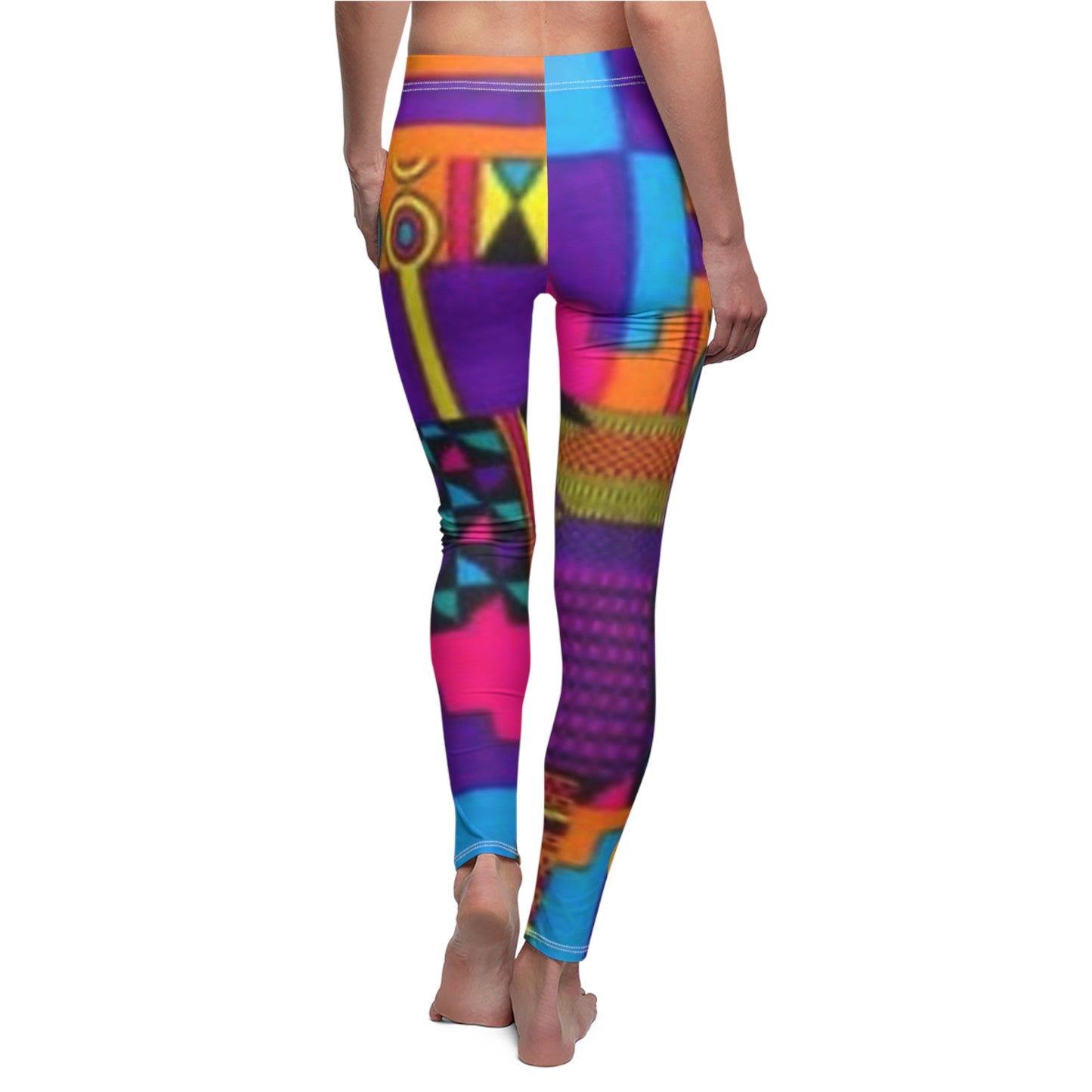 Pink Acid Ankara  Leggings