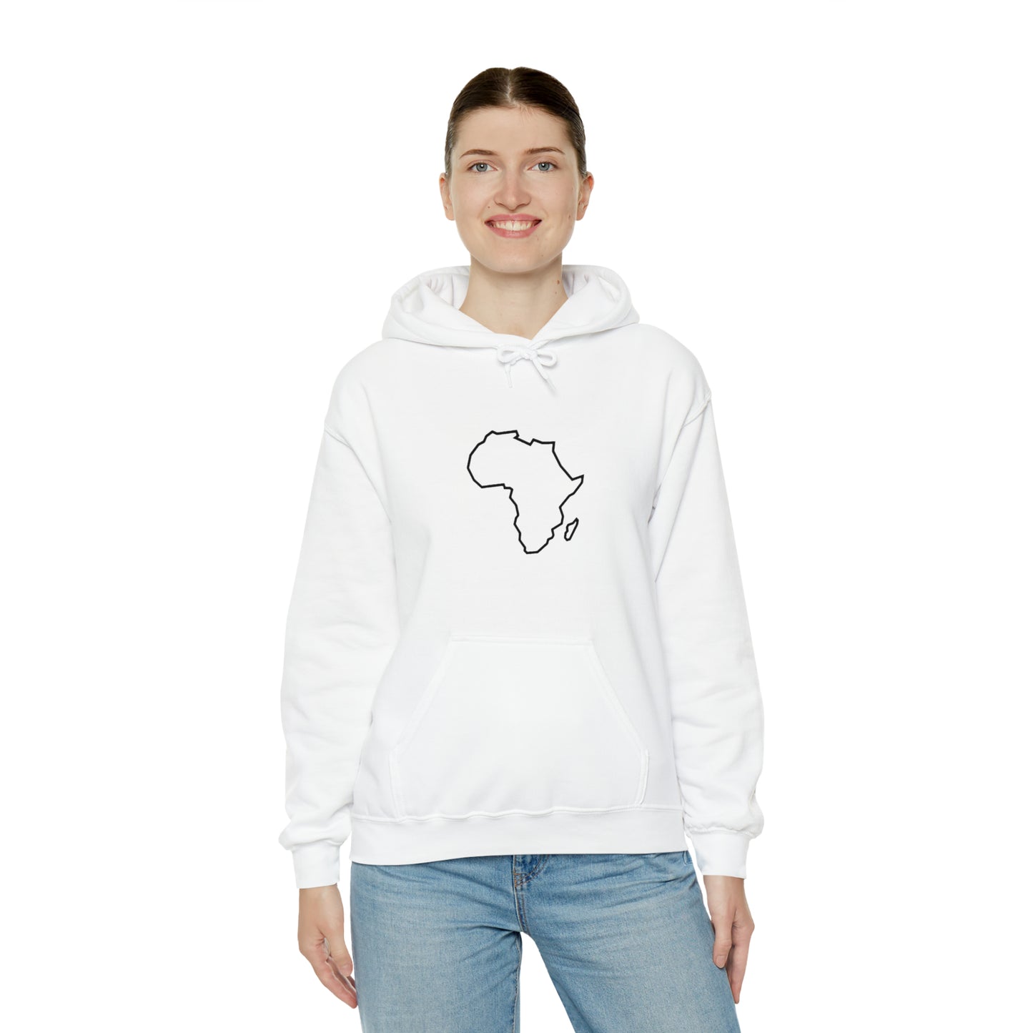 Unisex Alkebulan Heavyweight Hoodie, White