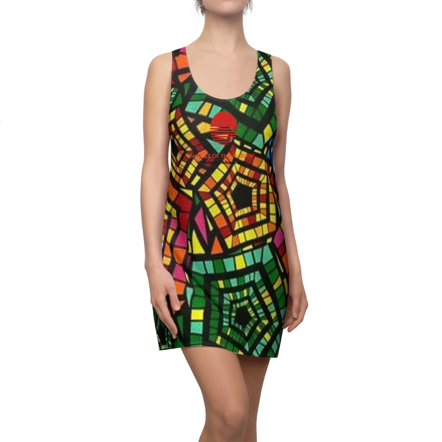 Vibrant Colors Ankara Racerback Dress