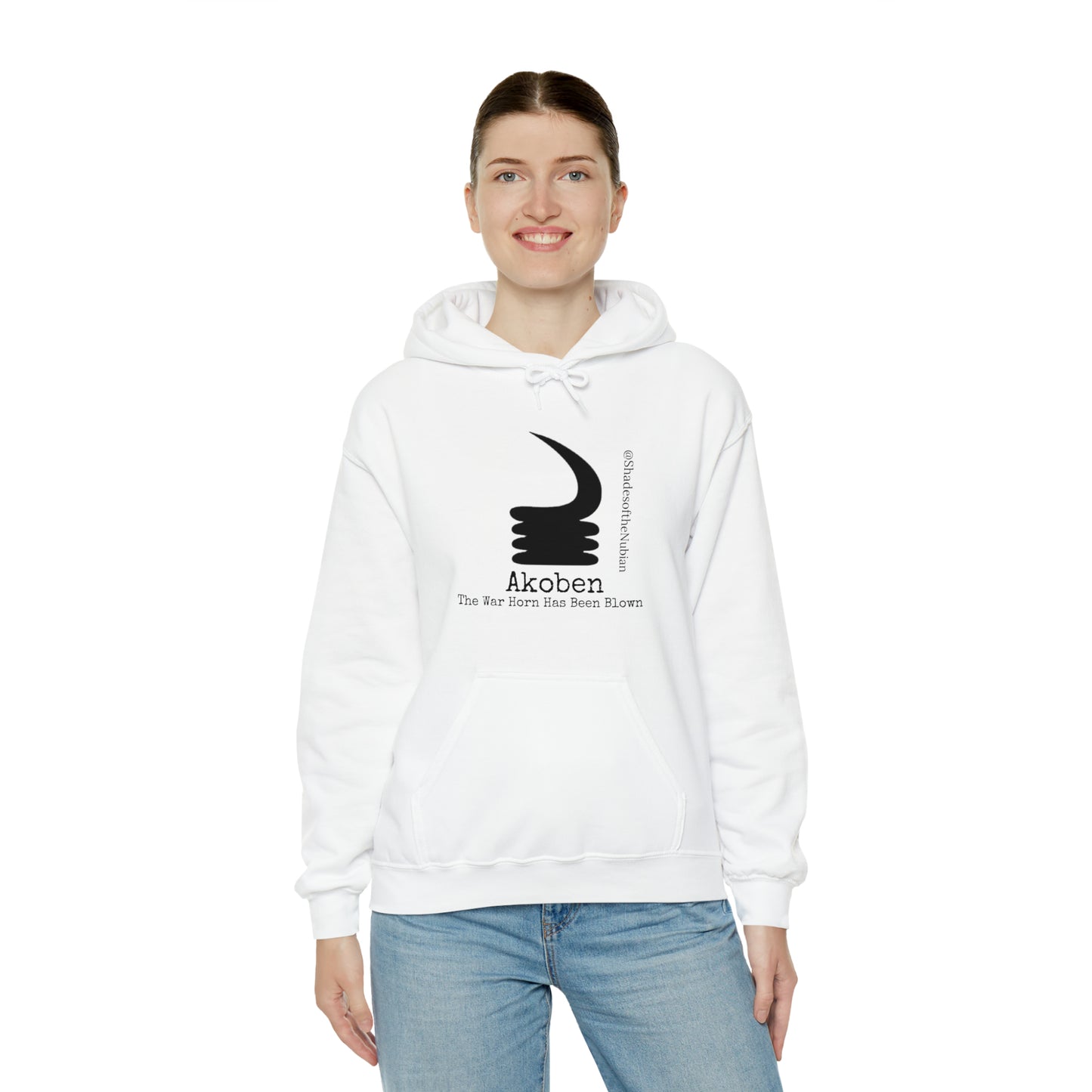 Unisex Akoben Heavyweight Hoodie, White