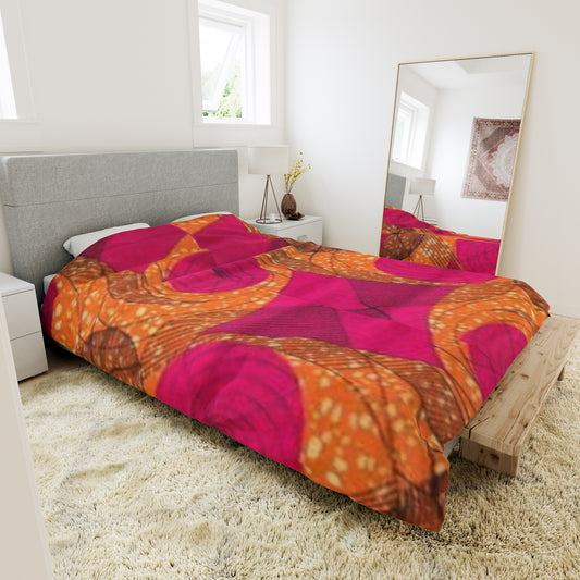 Pink & Orange Ankara Duvet Cover