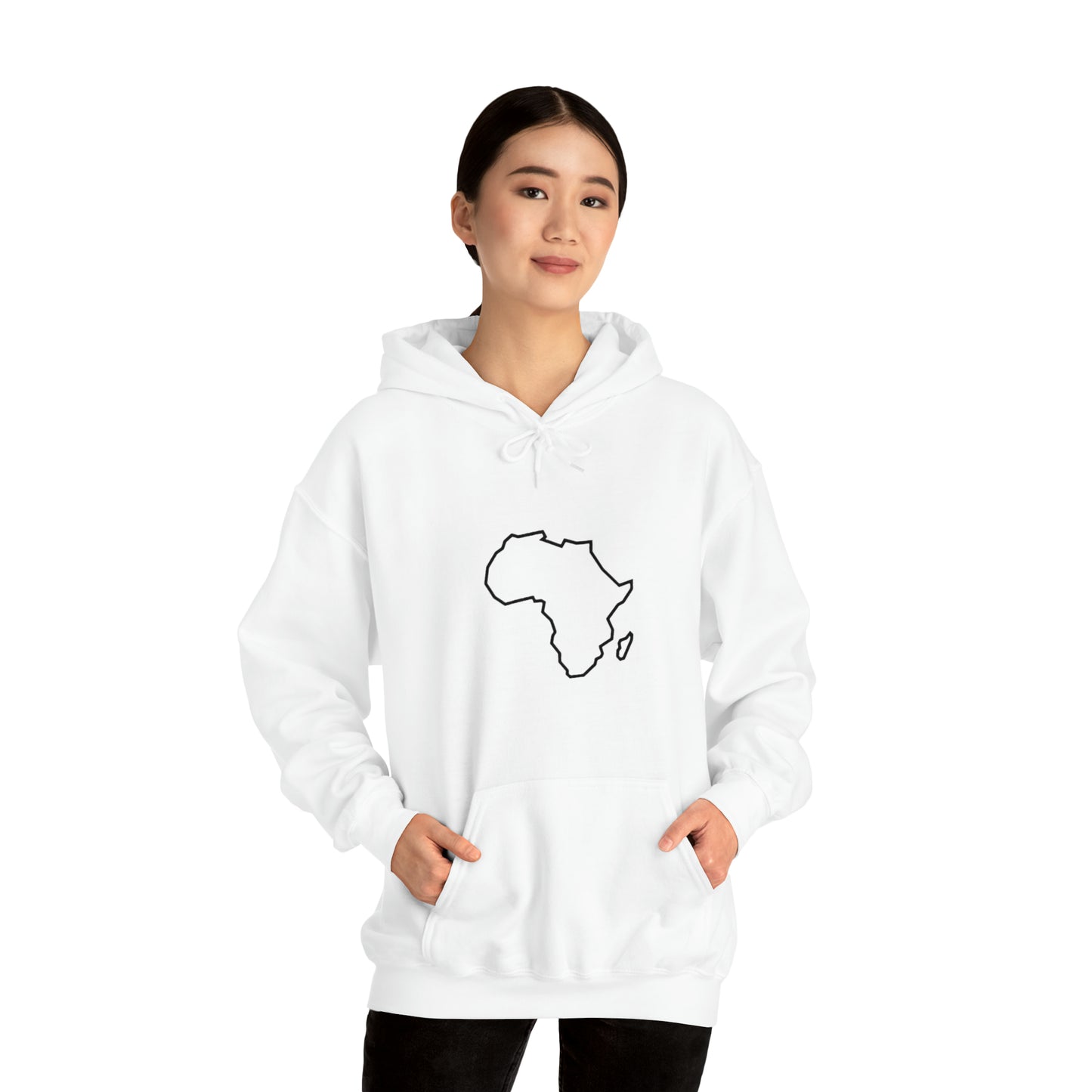 Unisex Alkebulan Heavyweight Hoodie, White