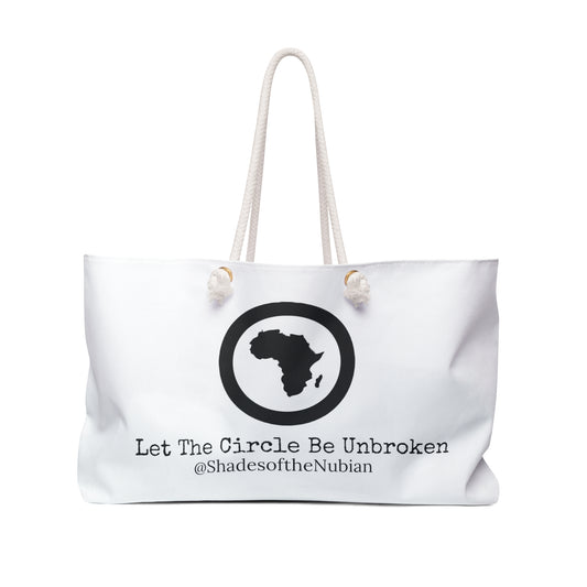 Let The Circle Be Unbroken Weekender Bag, White
