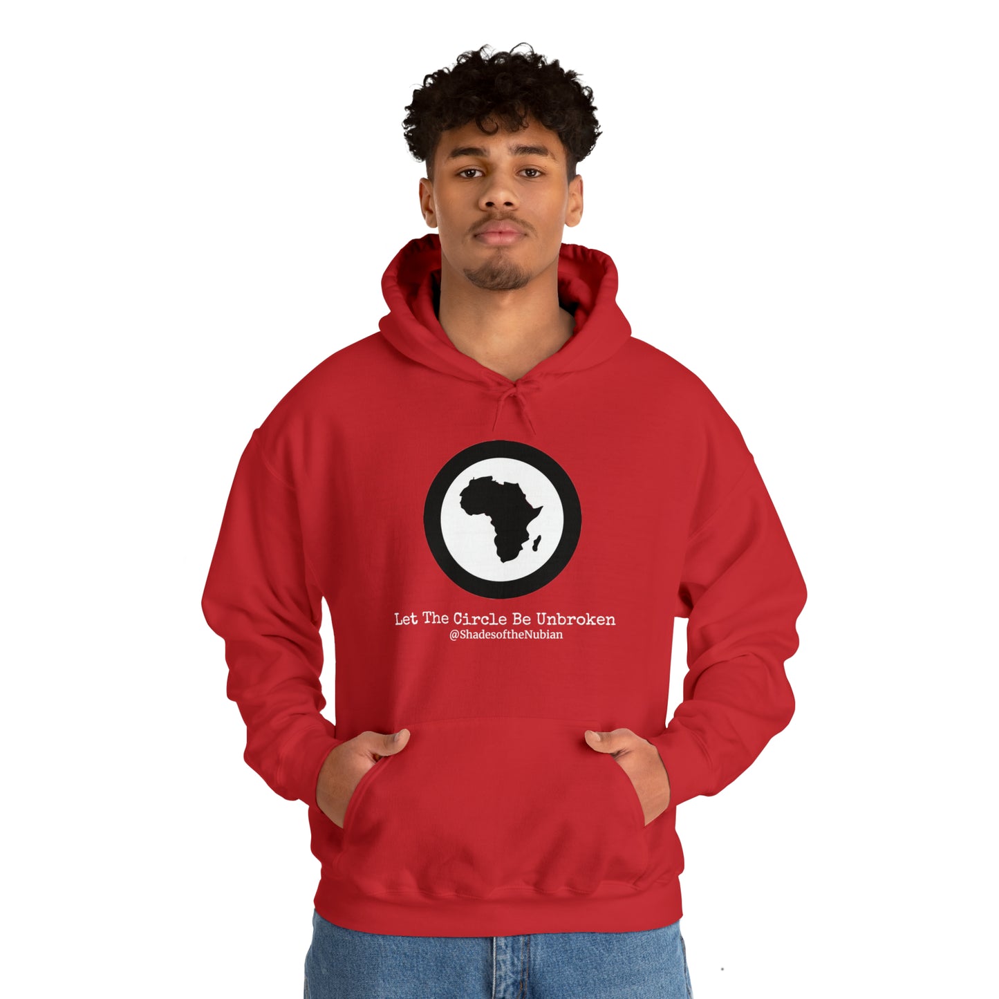Unisex Let The Circle Be Unbroken Heavyweight Hoodie, Red