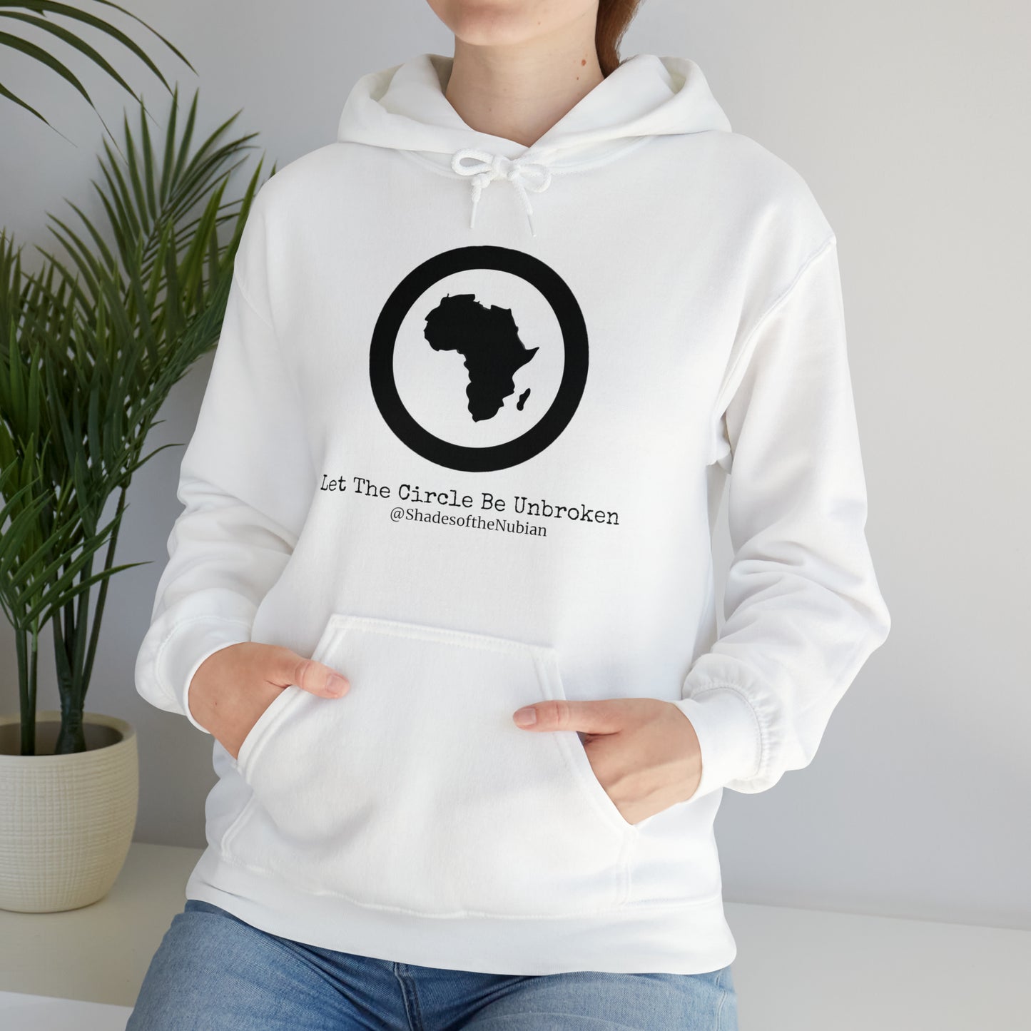 Unisex Let The Circle Be Unbroken Heavyweight Hoodie, White