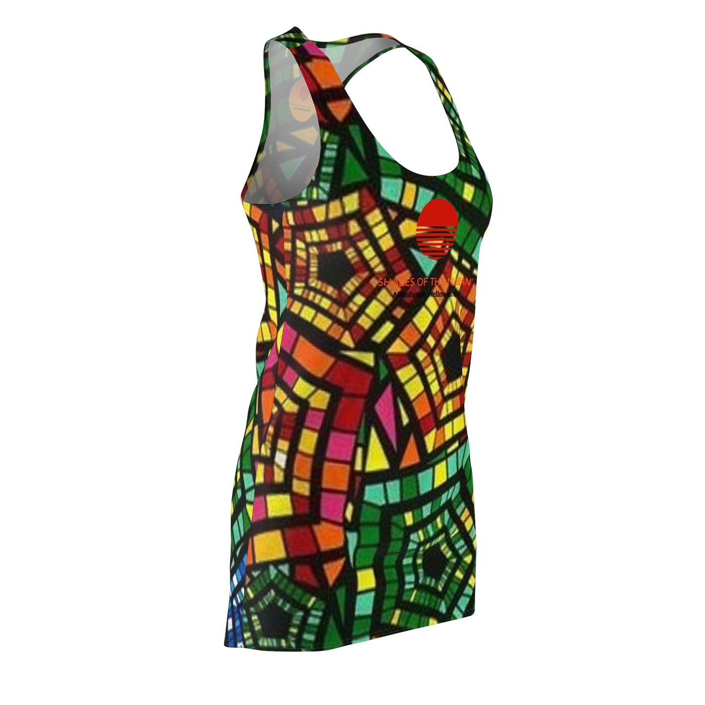 Vibrant Colors Ankara Racerback Dress