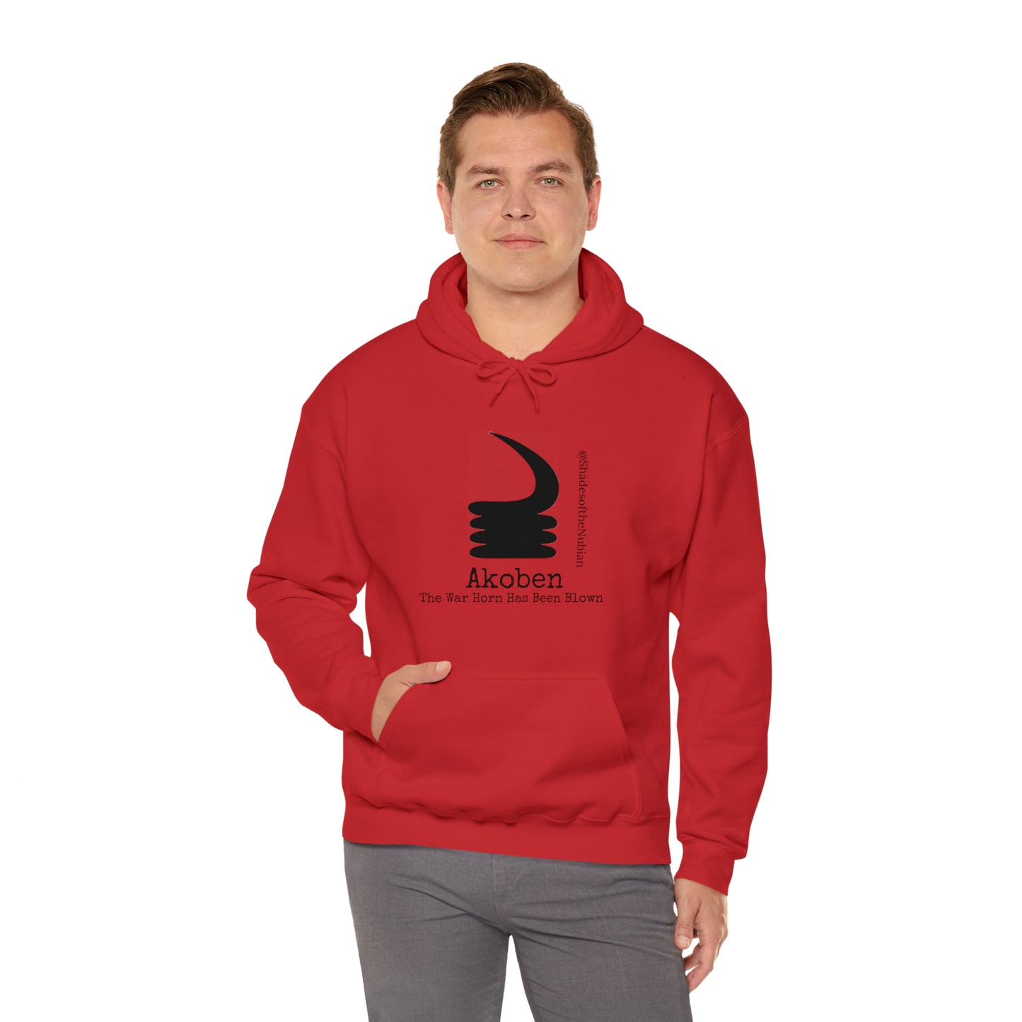 Unisex Akoben Heavyweight Hoodie, Red