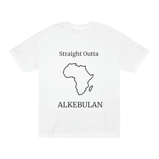 Unisex Straight Outta Alkebulan Tee, White