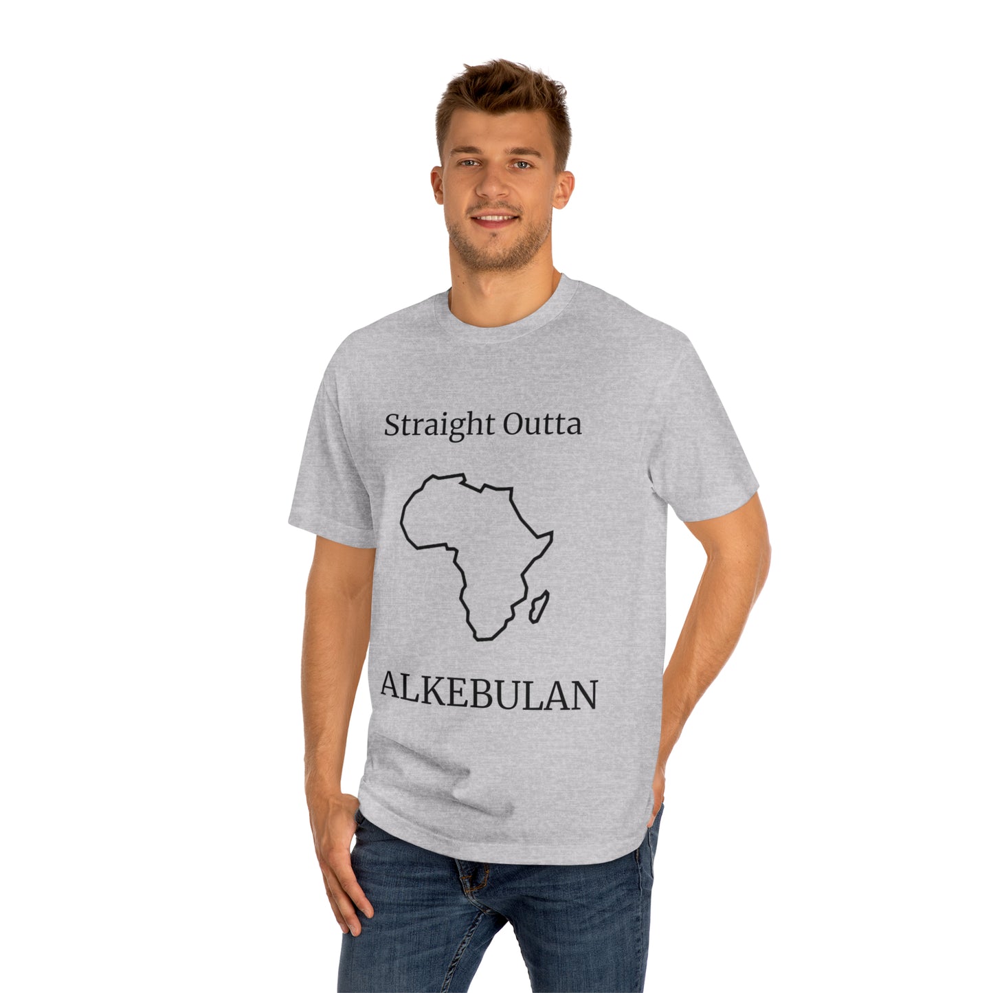 Unisex Straight Outta Alkebulan Tee, Charcoal Heather