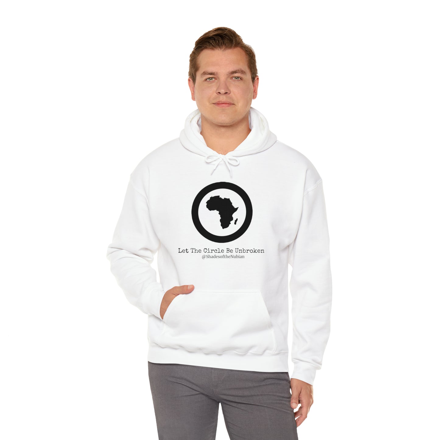 Unisex Let The Circle Be Unbroken Heavyweight Hoodie, White