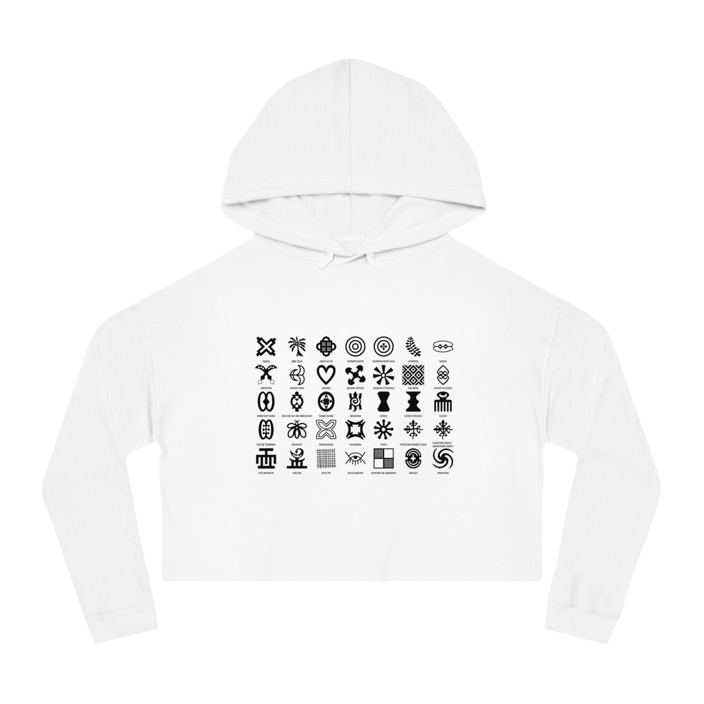 Adinkra Women’s Cropped Hooded Sweatshirt