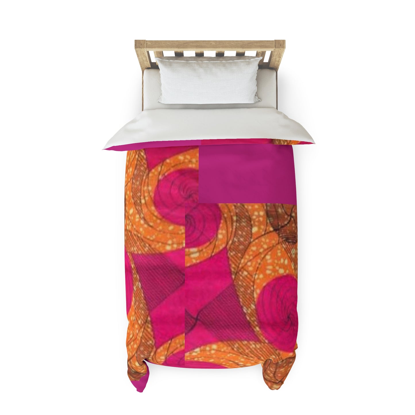 Pink & Orange Ankara Duvet Cover