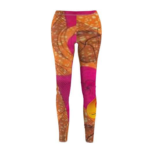 Pink & Orange Ankara Leggings