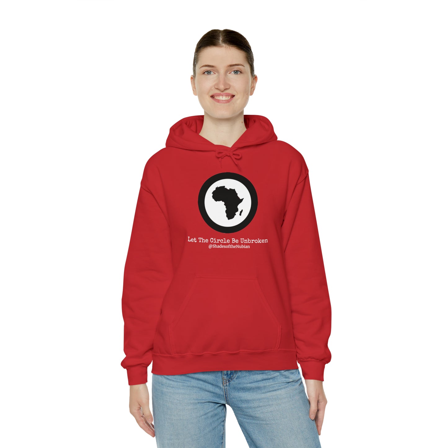 Unisex Let The Circle Be Unbroken Heavyweight Hoodie, Red