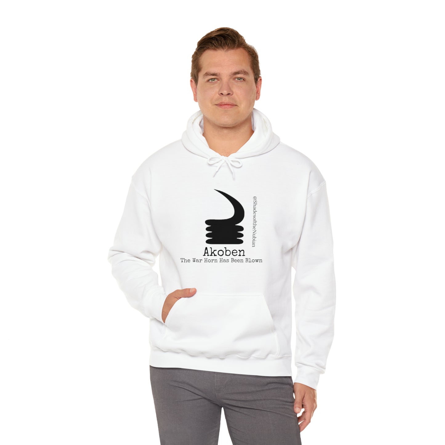 Unisex Akoben Heavyweight Hoodie, White