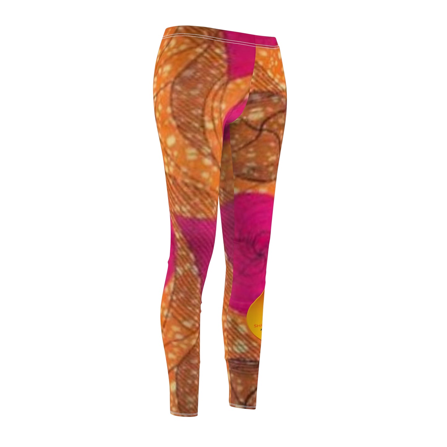 Pink & Orange Ankara Leggings