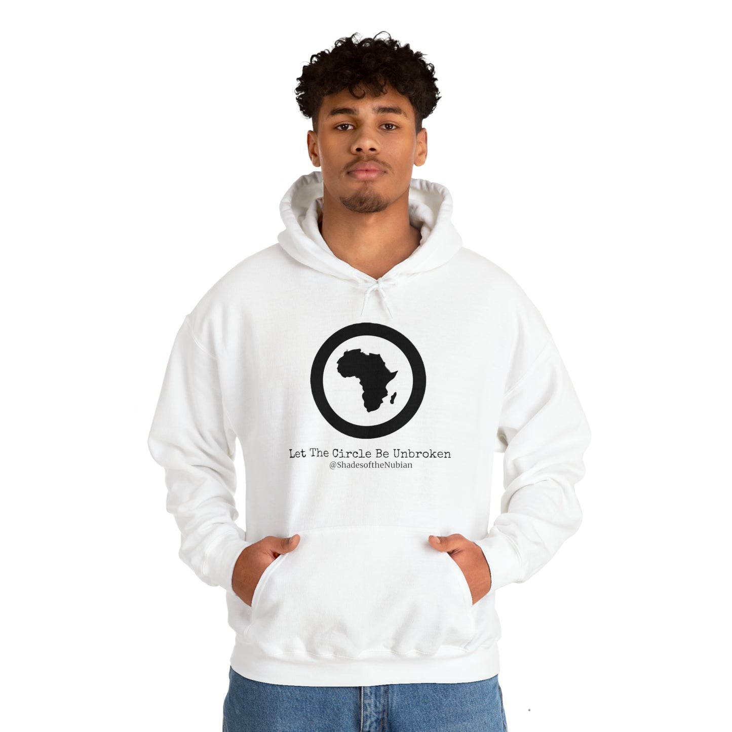 Unisex Let The Circle Be Unbroken Heavyweight Hoodie, White