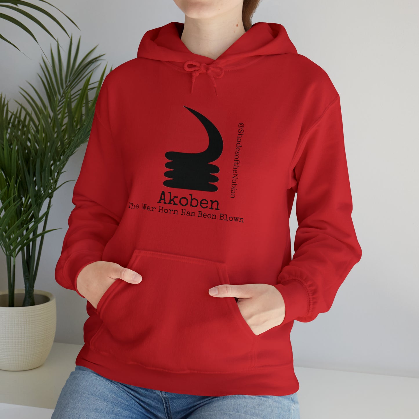 Unisex Akoben Heavyweight Hoodie, White