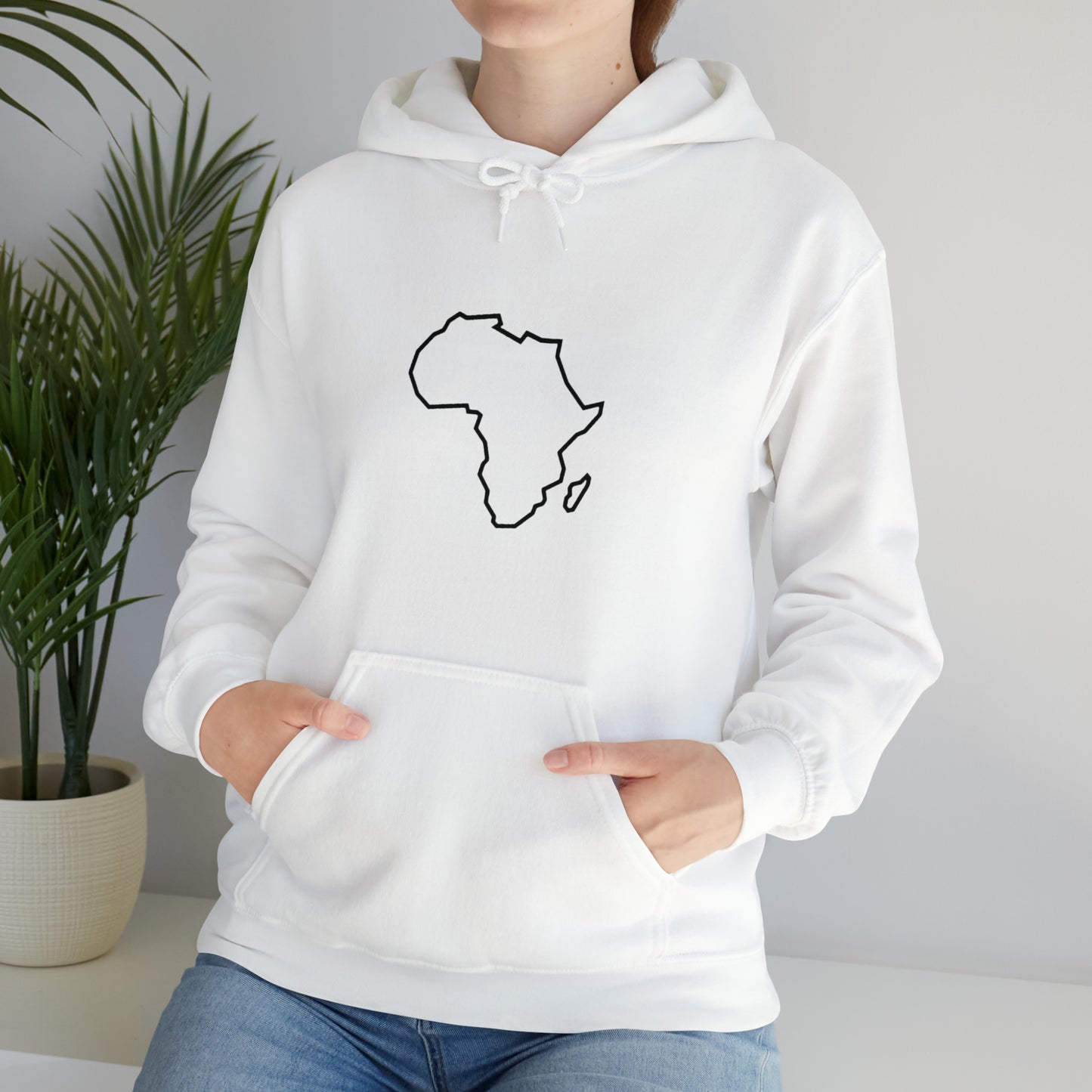 Unisex Alkebulan Heavyweight Hoodie, White