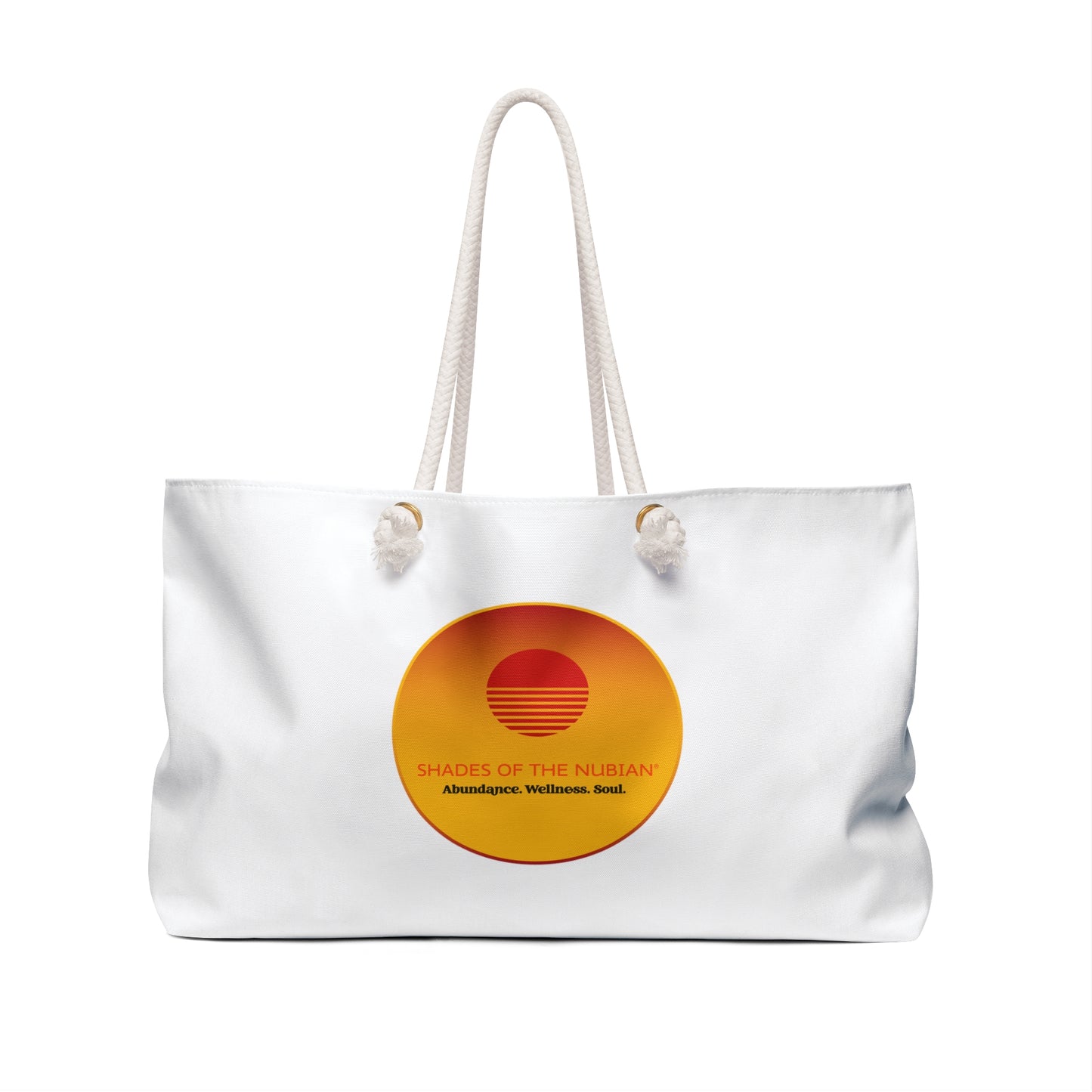 Pan Afrikan Gye Nyame Weekender Bag, White