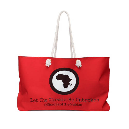 Let The Circle Be Unbroken Weekender Bag, Red