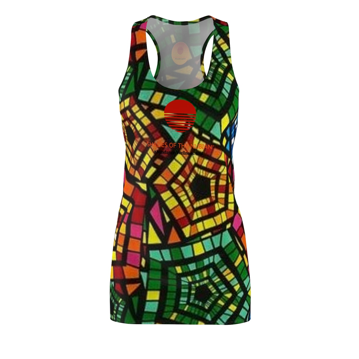 Vibrant Colors Ankara Racerback Dress