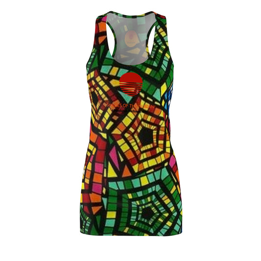 Vibrant Colors Ankara Racerback Dress