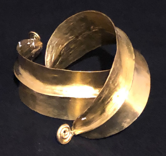 Fulani Gold Cuff Bracelet | Mali Hammered Bracelet | West African Jewelry | Jewelry for Special Occasions | Tribal & Ethnic | Afrocentric