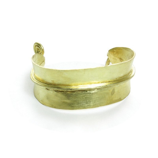 Fulani Gold Cuff Bracelet | Mali Hammered Bracelet | West African Jewelry | Jewelry for Special Occasions | Tribal & Ethnic | Afrocentric