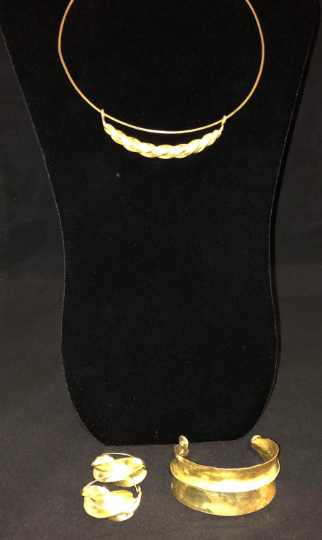 Fulani Gold Cuff Bracelet | Mali Hammered Bracelet | West African Jewelry | Jewelry for Special Occasions | Tribal & Ethnic | Afrocentric