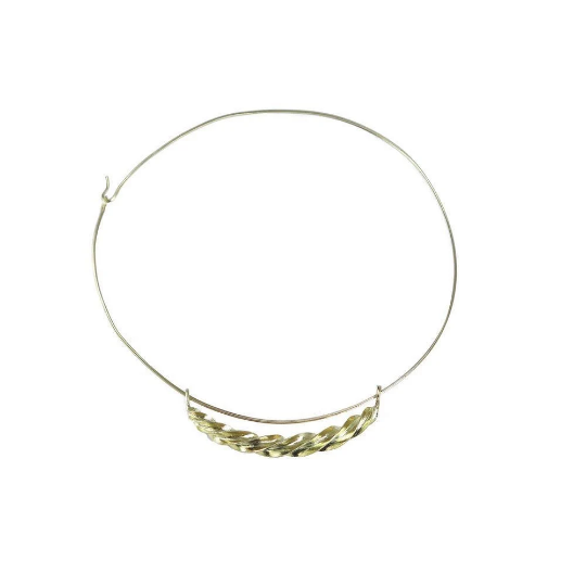Fulani Gold Twist Choker | West African Gold Twist Choker | Mali Necklace | Jewelry for Special Occasions | Tribal & Ethnic | Afrocentric