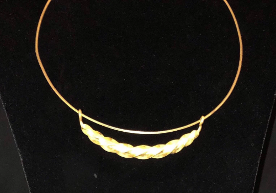 Fulani Gold Twist Choker | West African Gold Twist Choker | Mali Necklace | Jewelry for Special Occasions | Tribal & Ethnic | Afrocentric