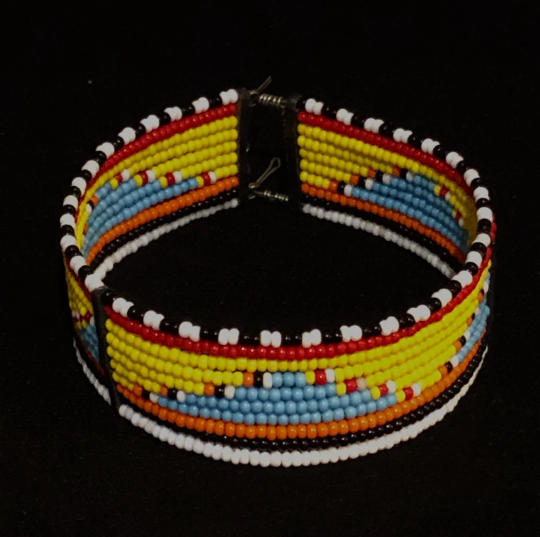 Maasai Beaded Bracelet, Clip-On | East African Clip-on Bracelet | Nile Valley Bracelets | Tribal & Ethnic | Afrocentric