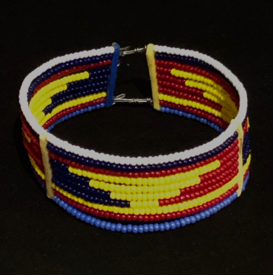 Maasai Beaded Bracelet, Clip-On | East African Clip-on Bracelet | Nile Valley Bracelets | Tribal & Ethnic | Afrocentric