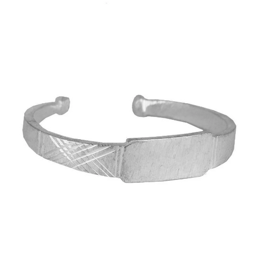 Tuareg Silver Plate Bracelet | North African Silver Bangle | West African Handcrafted Jewelry | Tribal & Ethnic | Afrocentric