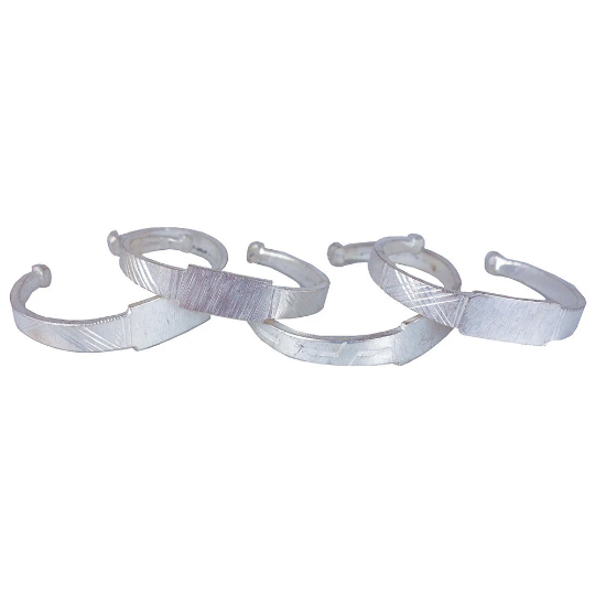 Tuareg Silver Plate Bracelet | North African Silver Bangle | West African Handcrafted Jewelry | Tribal & Ethnic | Afrocentric