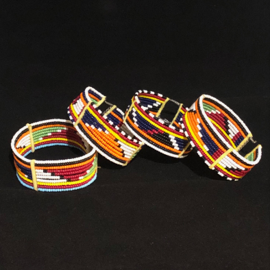 Youth Maasai Beaded Bracelet, Clip-On | Children's East African Clip-on Bracelet | Nile Valley Bracelets | Tribal & Ethnic | Afrocentric