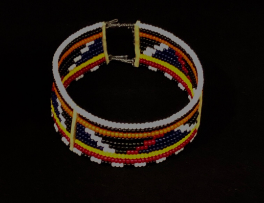 Youth Maasai Beaded Bracelet, Clip-On | Children's East African Clip-on Bracelet | Nile Valley Bracelets | Tribal & Ethnic | Afrocentric