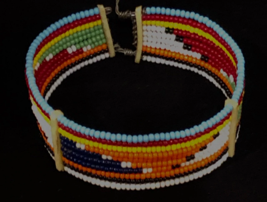 Youth Maasai Beaded Bracelet, Clip-On | Children's East African Clip-on Bracelet | Nile Valley Bracelets | Tribal & Ethnic | Afrocentric