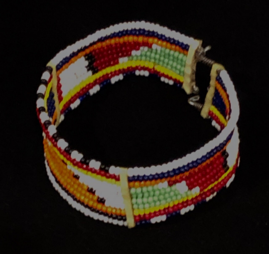 Youth Maasai Beaded Bracelet, Clip-On | Children's East African Clip-on Bracelet | Nile Valley Bracelets | Tribal & Ethnic | Afrocentric