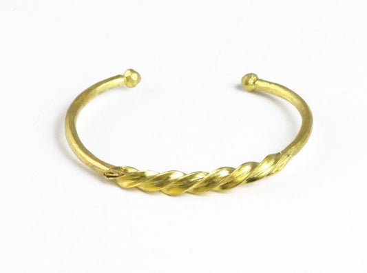 Handcrafted West African Gold Twist Bracelet | Fulani Gold Twist Bracelet | West African Jewelry | Tribal & Ethnic | Afrocentric