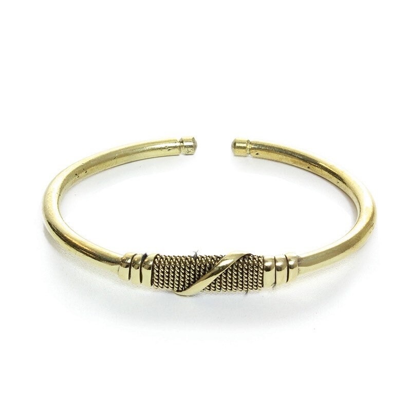 Gold Metal Twist Bracelet | African Bracelet | African Jewelry | Handmade Jewelry | Tribal & Ethnic | Afrocentric