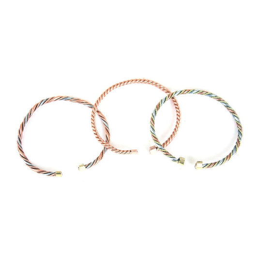 Kenyan Metal Twist Bracelets | African Twist Bracelet | Nile Valley Jewelry | Tribal & Ethnic | Afrocentric