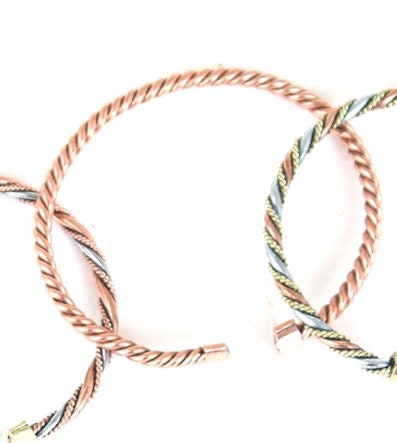 Kenyan Metal Twist Bracelets | African Twist Bracelet | Nile Valley Jewelry | Tribal & Ethnic | Afrocentric