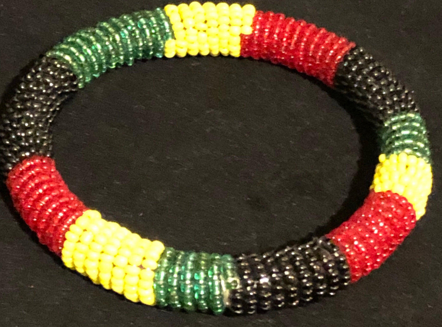 Tafari Oversized Rasta Beaded Bracelet | Maasai Beaded Bracelet | Caribbean Style | Rastafarian | Tribal & Ethnic | Afrocentric