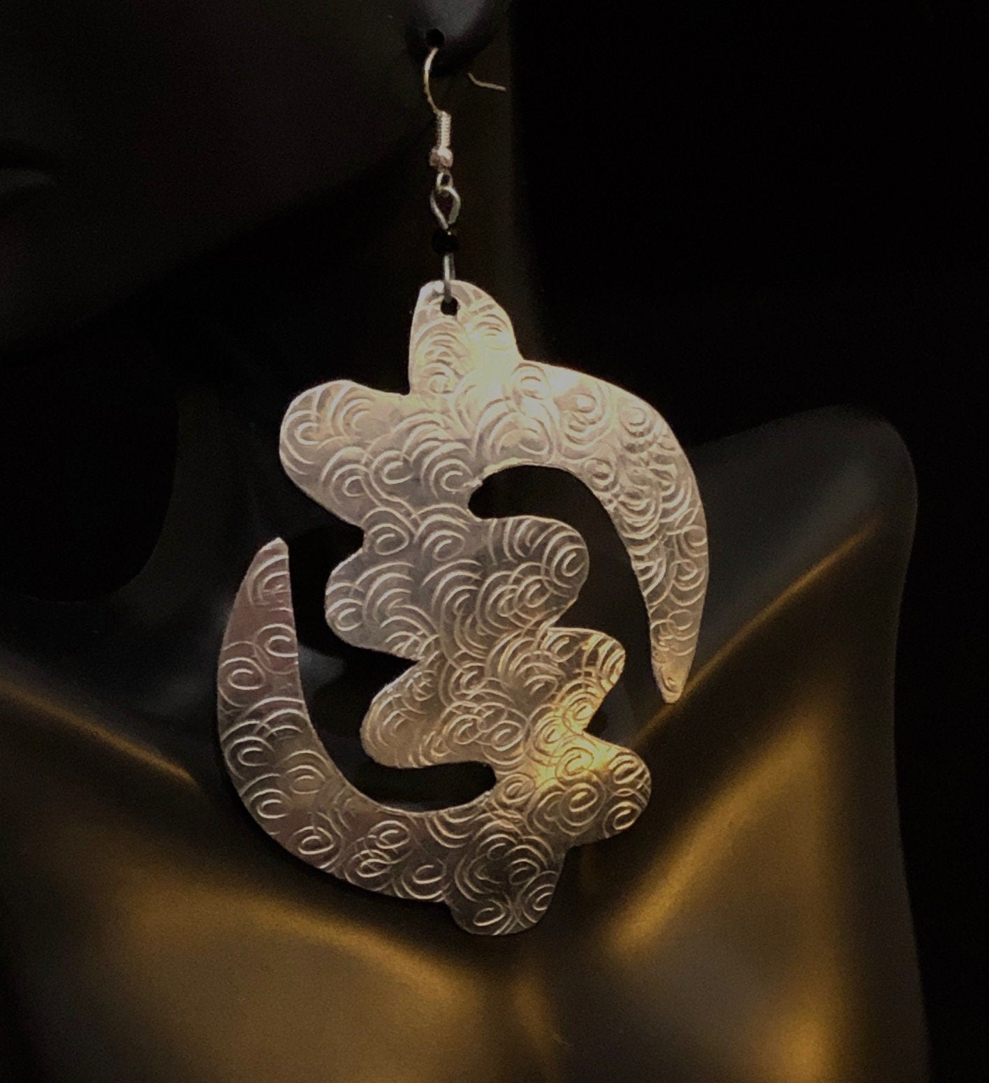 Jumbo Silver Gye Nyame Earrings | West African Earrings | Ghanaian Earrings | Adinkra Jewelry | Tribal & Ethnic | Afrocentric